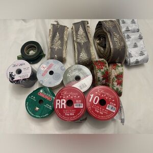 Holiday Ribbon Christmas Rolls Used & New 8 Different Colors/styles